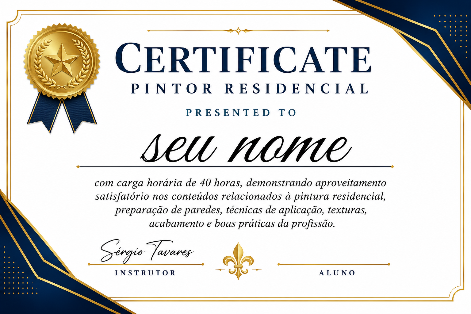 Certificado Pintor Residencial